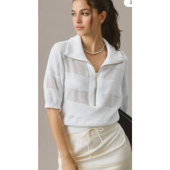Varley Kembria Half Zip Knit Top, Medium - Picture 1 of 9